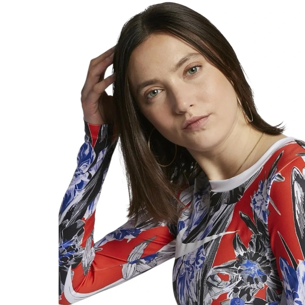 Nike Hyper Femme AOP Long Sleeve Floral Dress NWT (D-1)